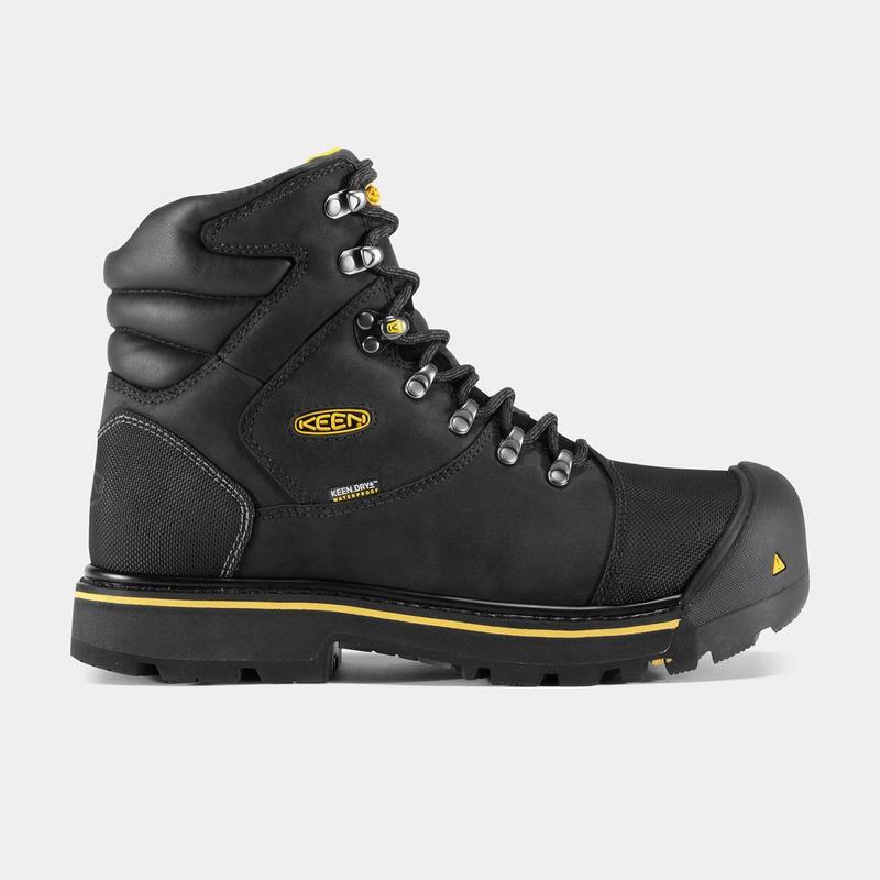 Keen Milwaukee Waterproof Steel Toe - Erkek Iş Botu - Siyah - Türkiye (168790EHW)